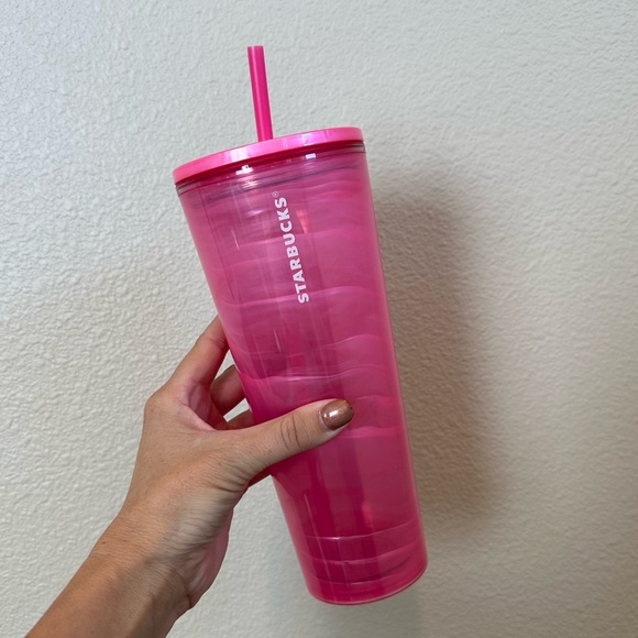 Starbucks Dining New Starbucks Cold Cup In Hot Pink Poshmark